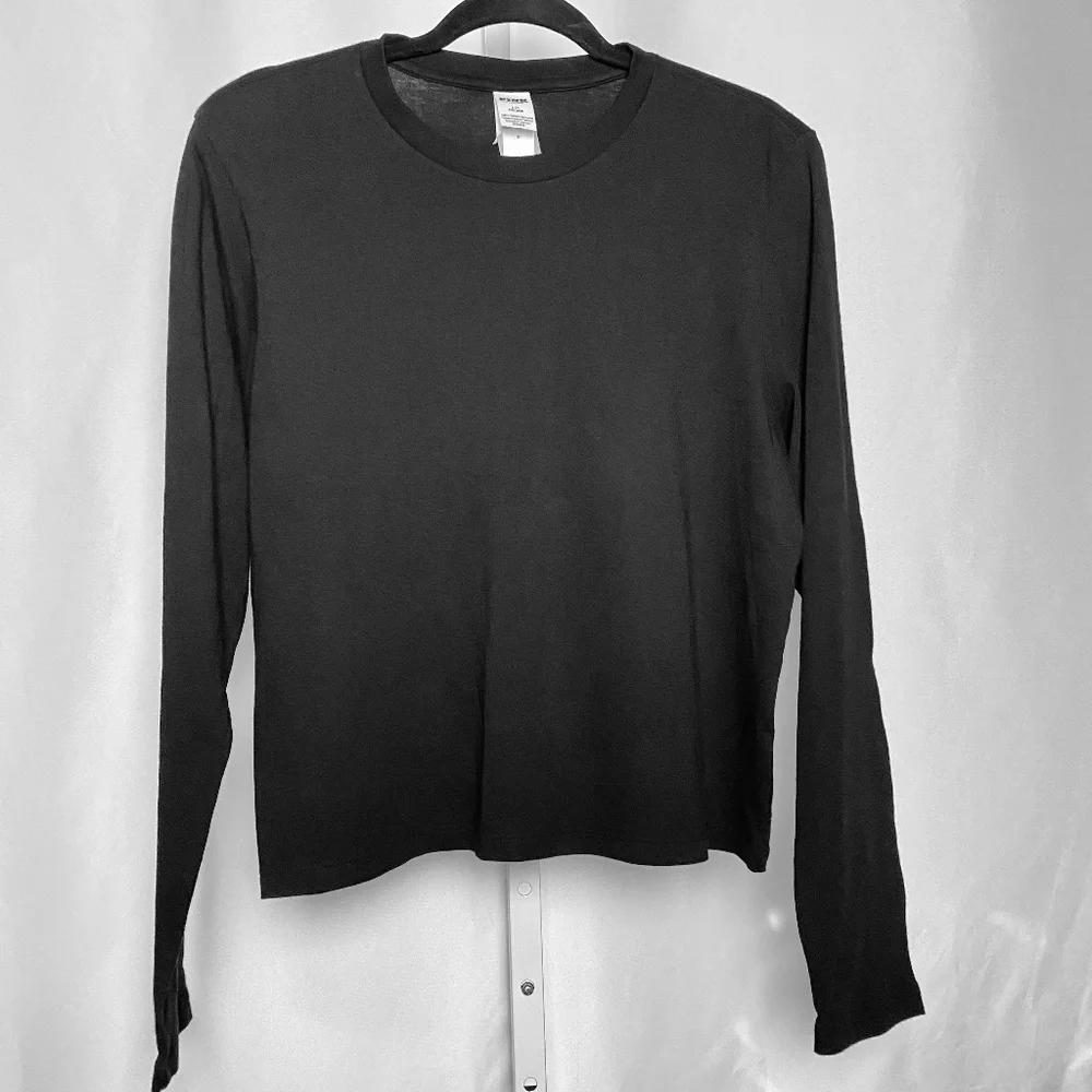 PINK by Victoriaʻs Secret Black Long Sleeve Tee Capsule Wardrobe Large
